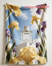 LOEWE 001 Perfume Print Flannel Throw Blanket L181